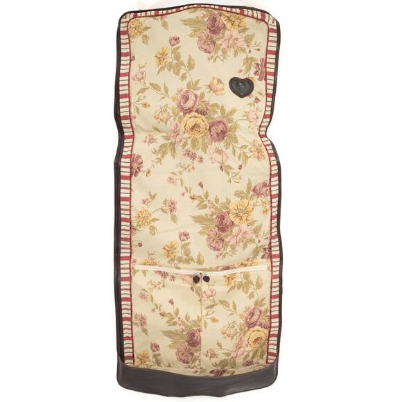 Brighton Black & Brown Full Size Tri-fold Leather Canvas Garment Bag - Picture 6 of 16